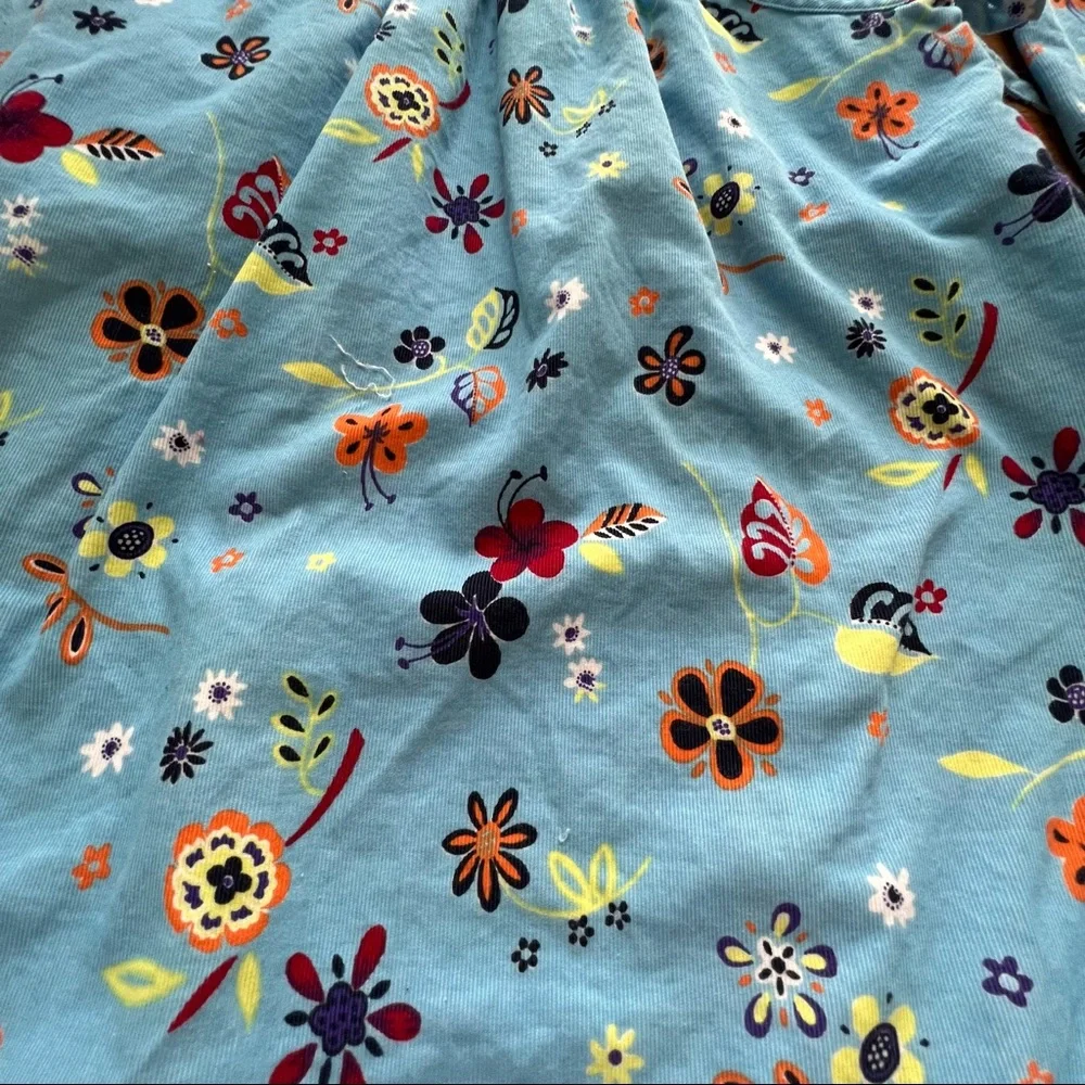 ⭐️ Vintage Hanna Anderson Corduroy Dress Near and Far sz 140 floral print